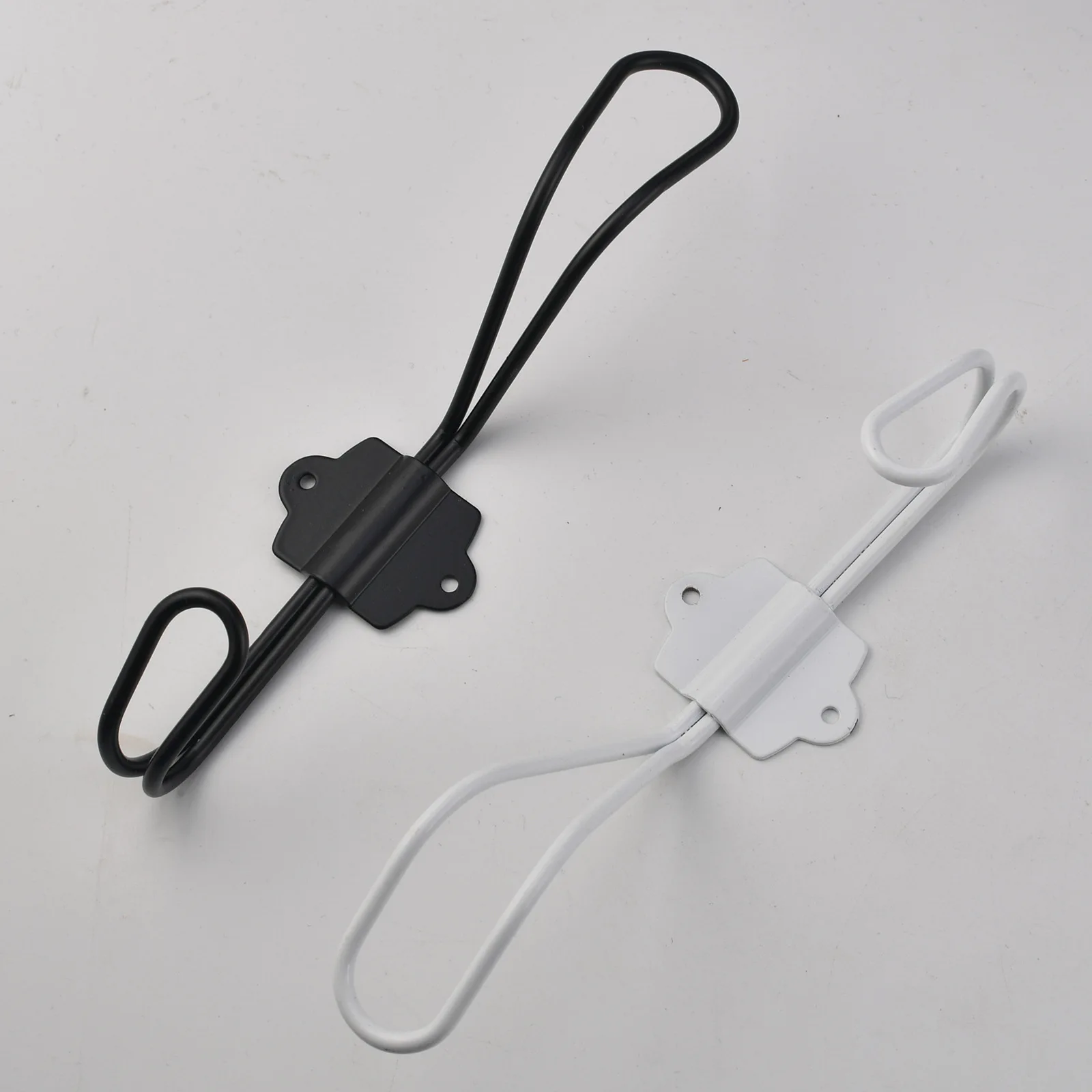 Wrought iron door back hook, coat and hat storage rack, back type wrought iron coat hook, iron wire, black paint coat hook.