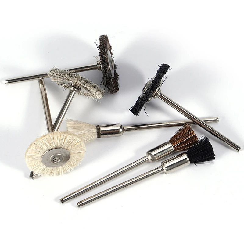 10pcs Dental Polishing Wheels Wool/Cotton/Cloth Buffing Pad Jewelry Abrasive Brush Dentist Lab Hp Brush 2.35mm Shank Rotary Tool view 3