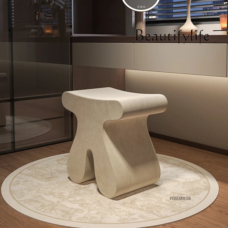 Vo Modern Small Apartment Makeup Bedroom Bench Home Living Room Porch Shoe Changing Stool Cream Style Dressing Table Small Stool