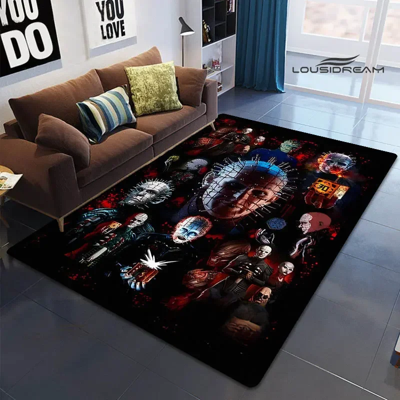 Hellraiser Horror Movie Print Carpet Non -slip carpet bedroom decoration living room decoration washroom floor mat birthday gift