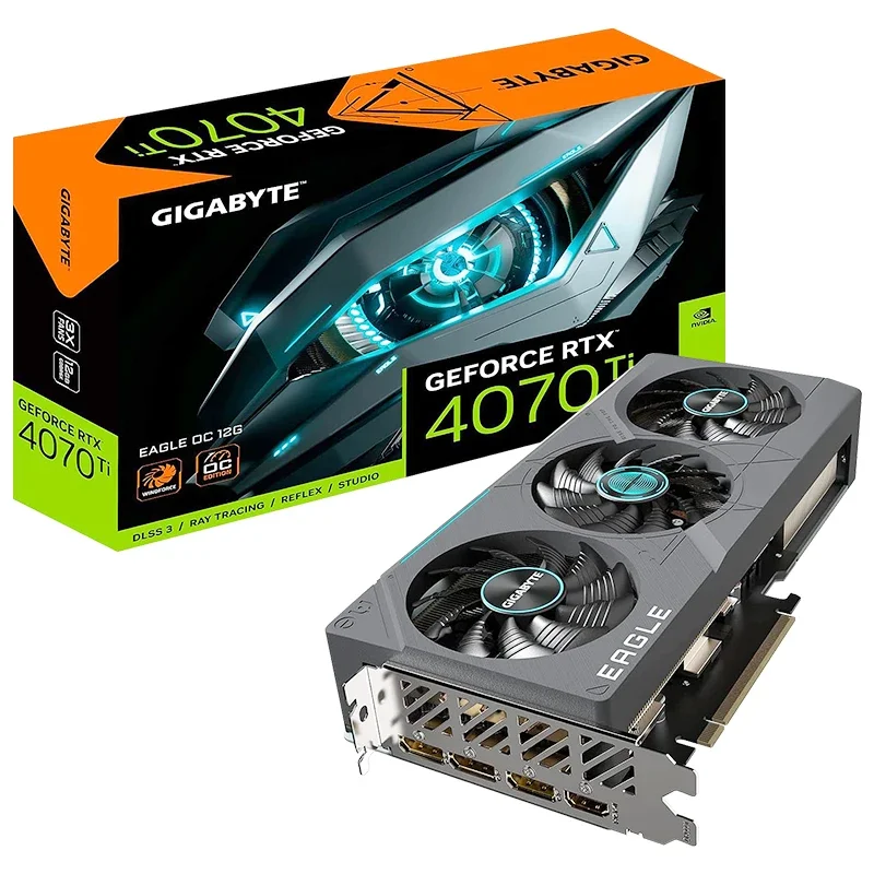 

GeForce RTX 4070 Ti EAGLE OC 12G Gaming Graphics Card with 12GB GDDR6X 192 Bit Memory(GV-N407TEAGLE OC-12G))