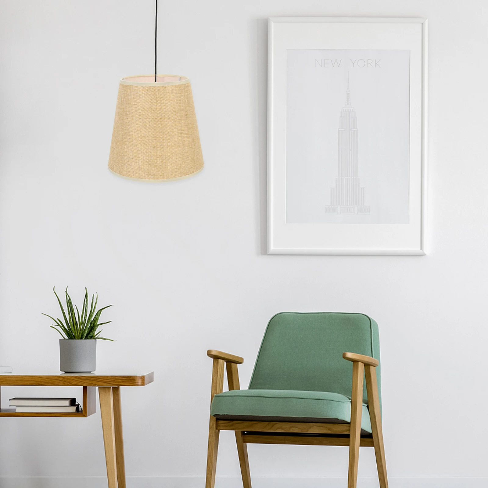 

Lampshade Housing Fabric Light Shades Cloth Cover Linen Fabric-wrapped Beige Floor Small Lampshades Table