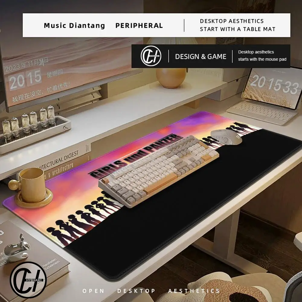 Classic Anime Girls und Panzer Mouse Pad Computer Laptop Gaming Office Wrist Guard Non Slip Keyboard Pad