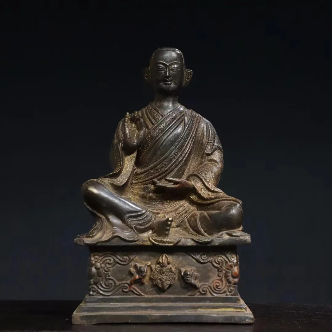 Старинная медная статуя Будды ручной работы Sa Jia Shangshi, бесплатная доставка.