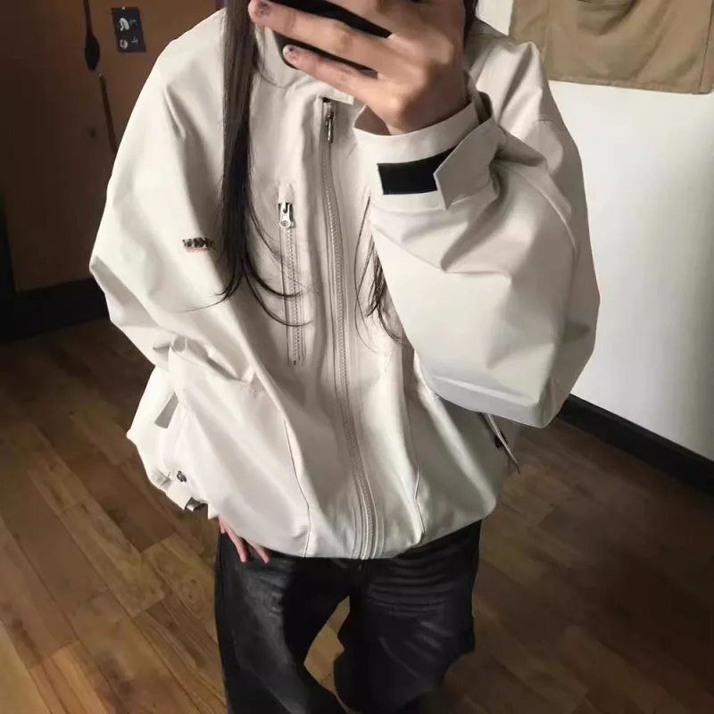 

Женская весенне-осенняя куртка2024Новый универсальный свободный дизайн Sense Niche унисекс Модная брендовая рабочая куртка Топ