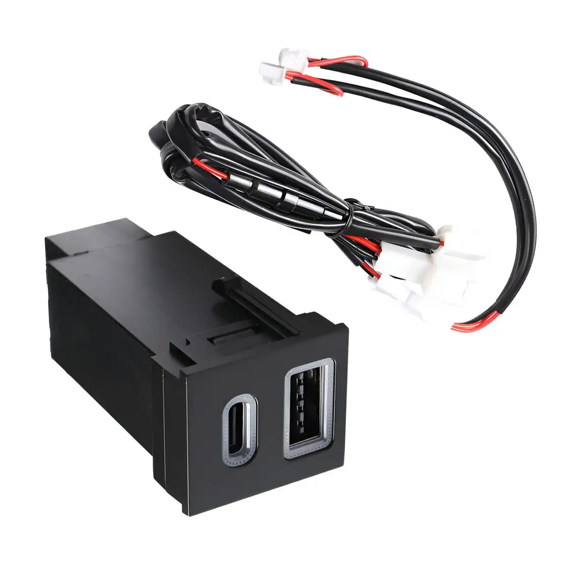 Fast Charger Dual QC3.0 PD Socket Type c USB fit for Toyota RAV4 Prius Sequoia Corolla Cross Tundra C-HR 2024