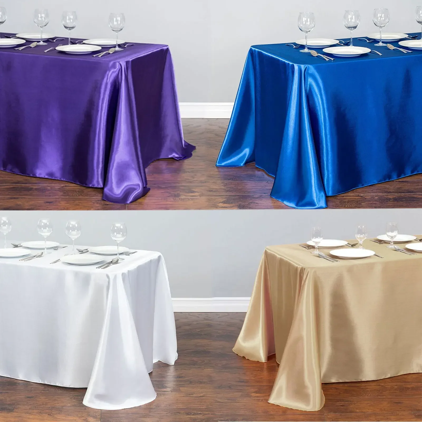 30 color tablecloths birthday party 2 PC Tablecloth Cover 2023 Wholesale Elegant Solid Table Cloths for Wedding LOGO Customized