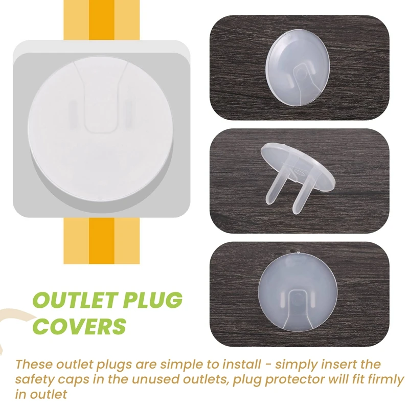 Outlet Plug Covers (32 Pack) Clear Child Proof Electrical Protector Safety Caps