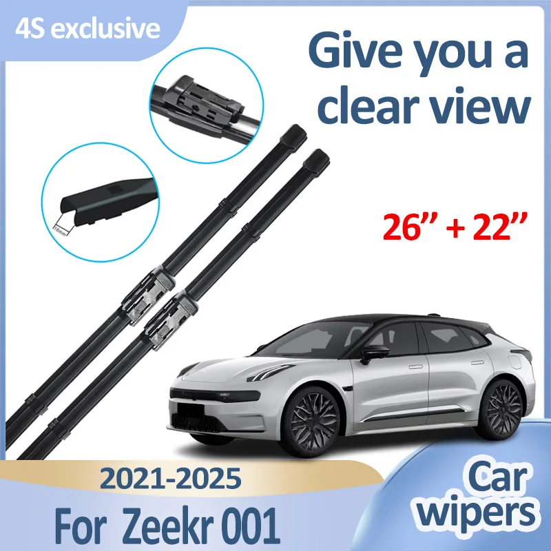 

Автомобильные передние щетки стеклоочистителя для Zeekr 001, аксессуары 2021 2022 2023-2025, прочные шумоподавляющие щетки для лобового стекла, инструменты для дворников