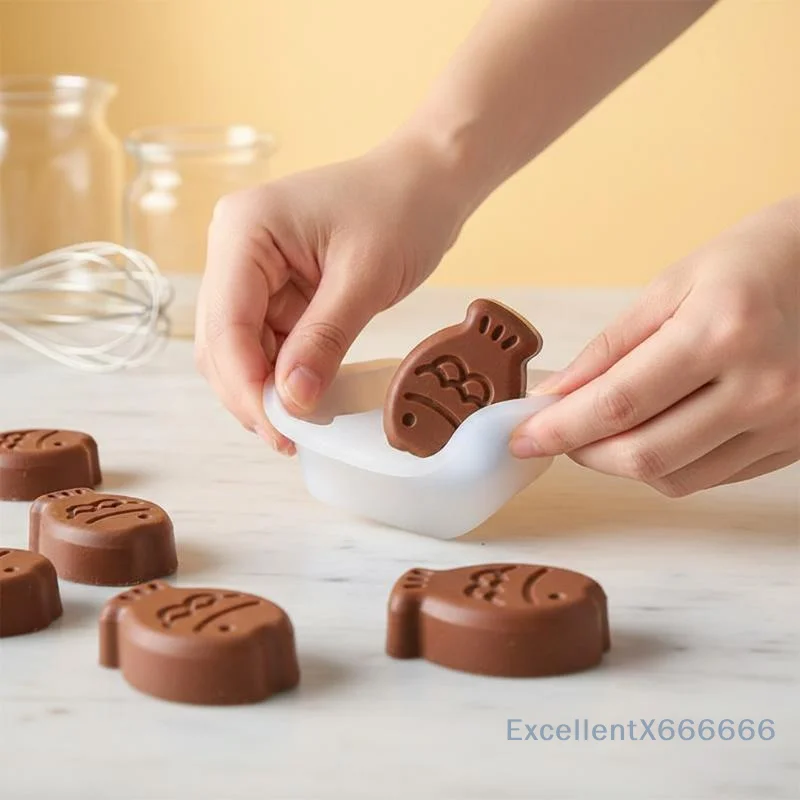 Silicone Fish Shaped Molds Non Stick Reusable For Baking Chocolate Candy Soap DIY Crafts Kitchenware