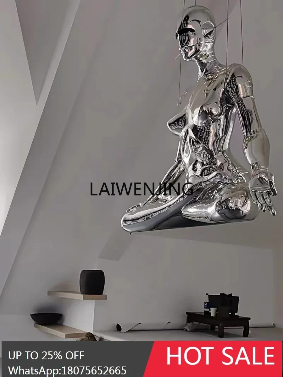 LYN Kongshanji Machinery Ji Electroplated FRP Large Abstract Figure Sculpture Trend Decoration