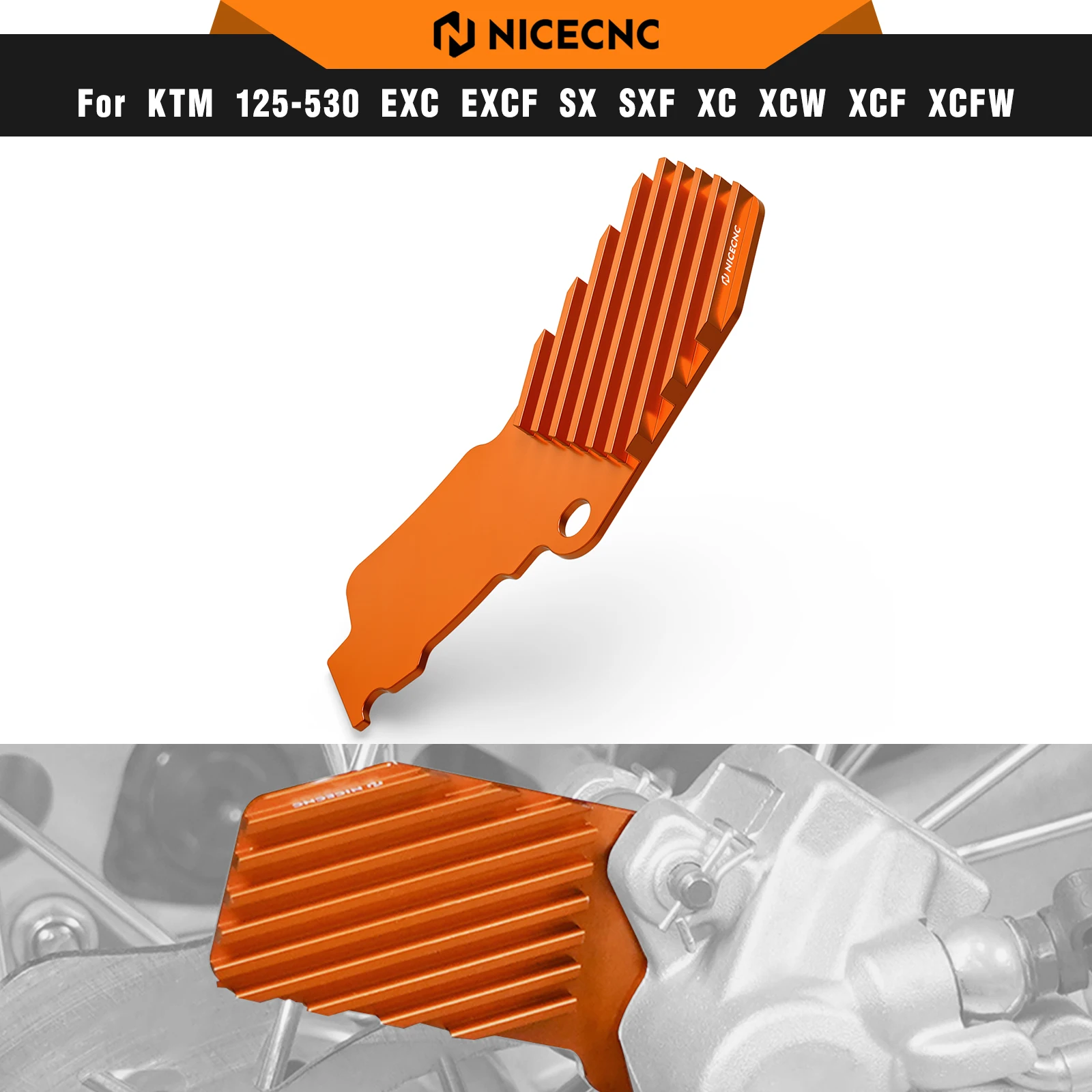 NICECNC For KTM EXC 300 2008-2023 Rear Brake Heat Sink Caliper Cooler For KTM EXC-F 350 SX 125 Husqvarna TE300 GasGas EC 300