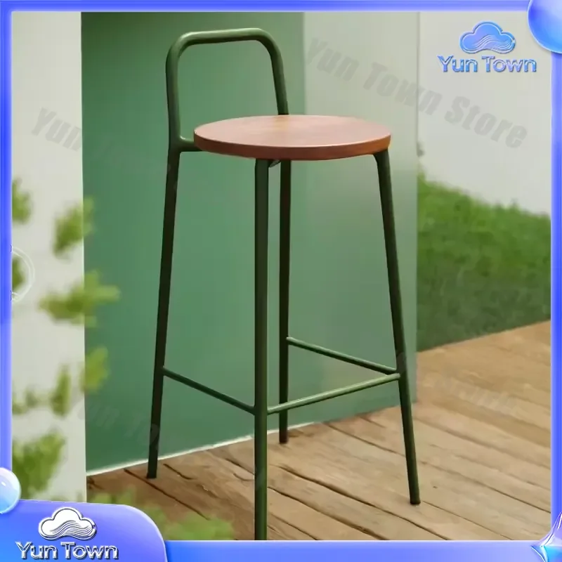 Bar Chairs for Home Bar for Kitchen Island for Pub for Restaurant Luxury Brown Metal Design Trendy High Back Bar Stools