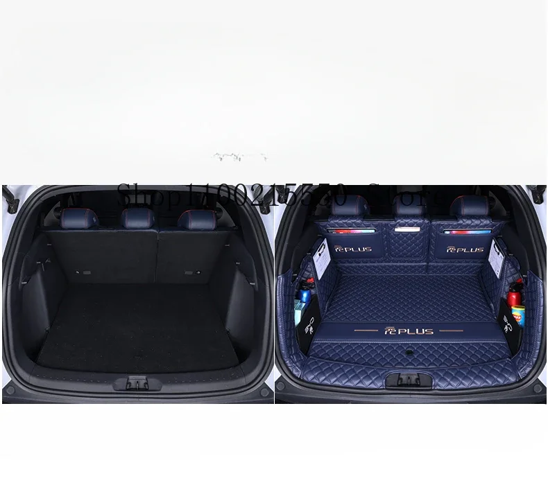 For BYD Atto 3 Yuan Plus 2022 2023 Car Boot Mat Rear Trunk Liner Cargo Leather Floor Carpet Tray Protector Accessories Mats