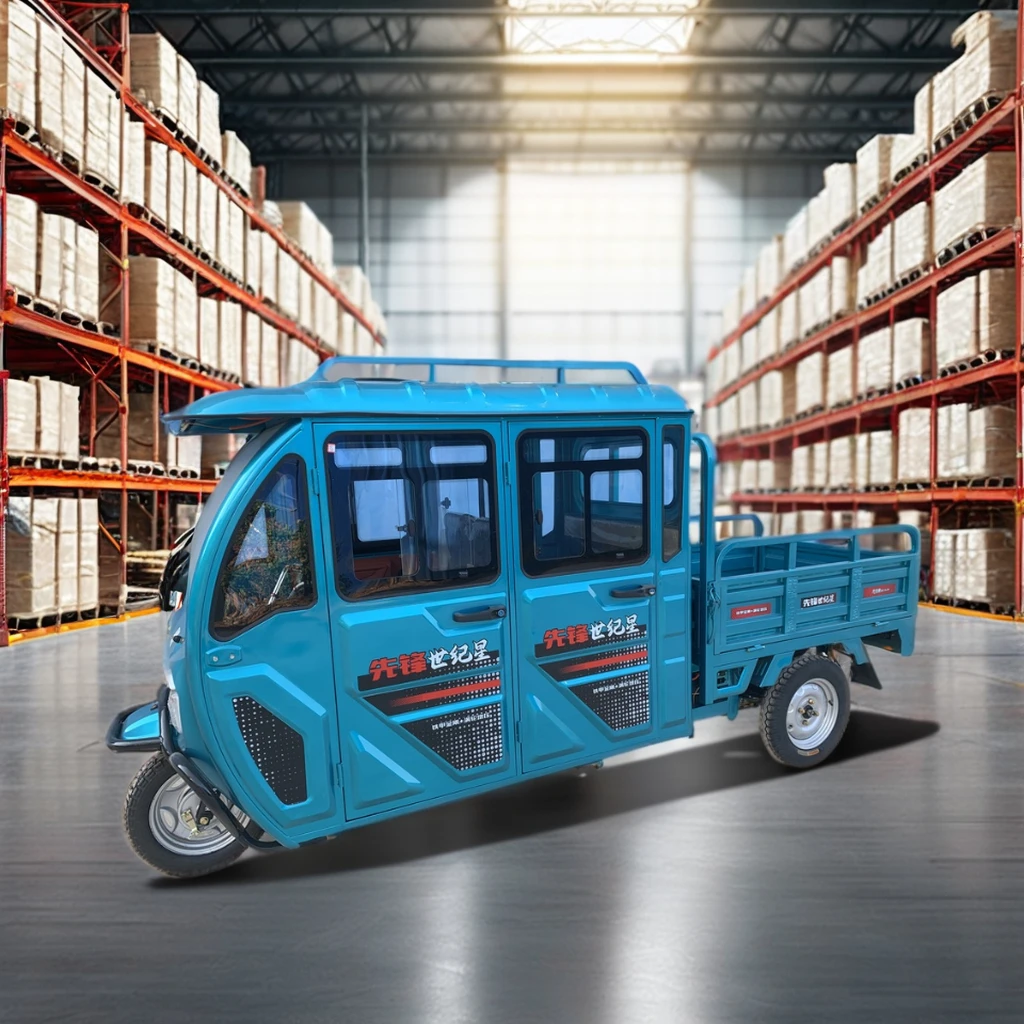 Electric Tricycle Factory Customized 4 Doors Electric For Cargo Tricycle With Enclosed Spacious Operator Cab