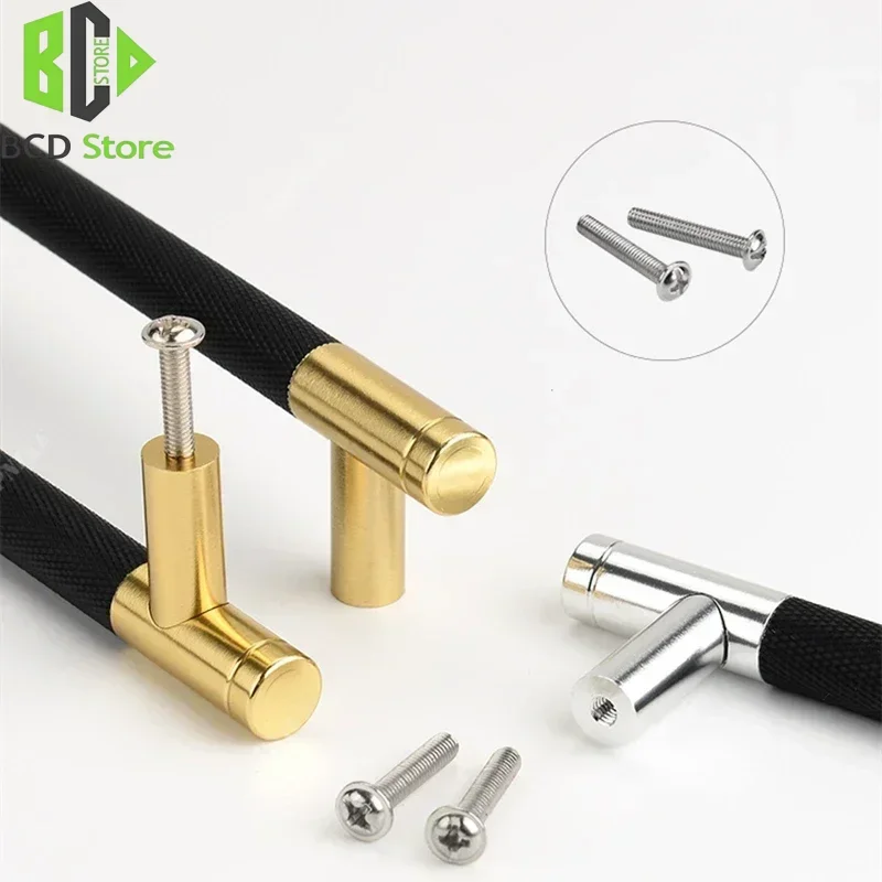 BCD 300mm Length Kitchen Cabinet Wardrobe Door Knurled Handles Drawer Dual Color American Style Pulls Handles For Furniture