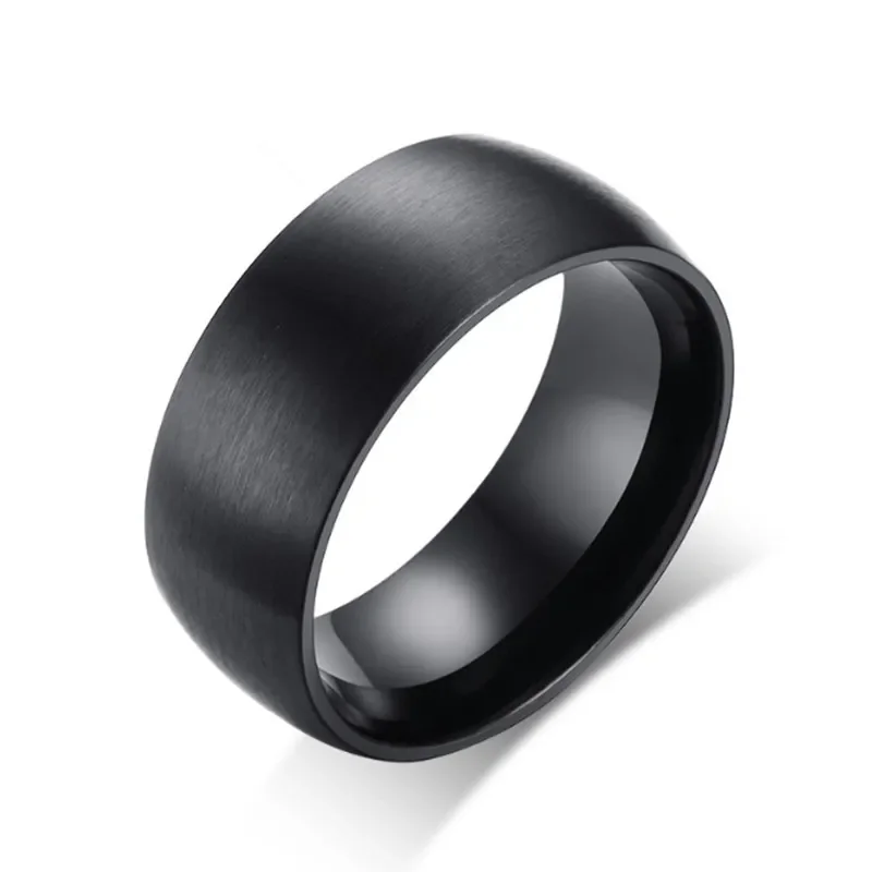 Qianbei 8mm Classic Wedding Ring for Men Women Three Color Stainless Steel US Size 6-12