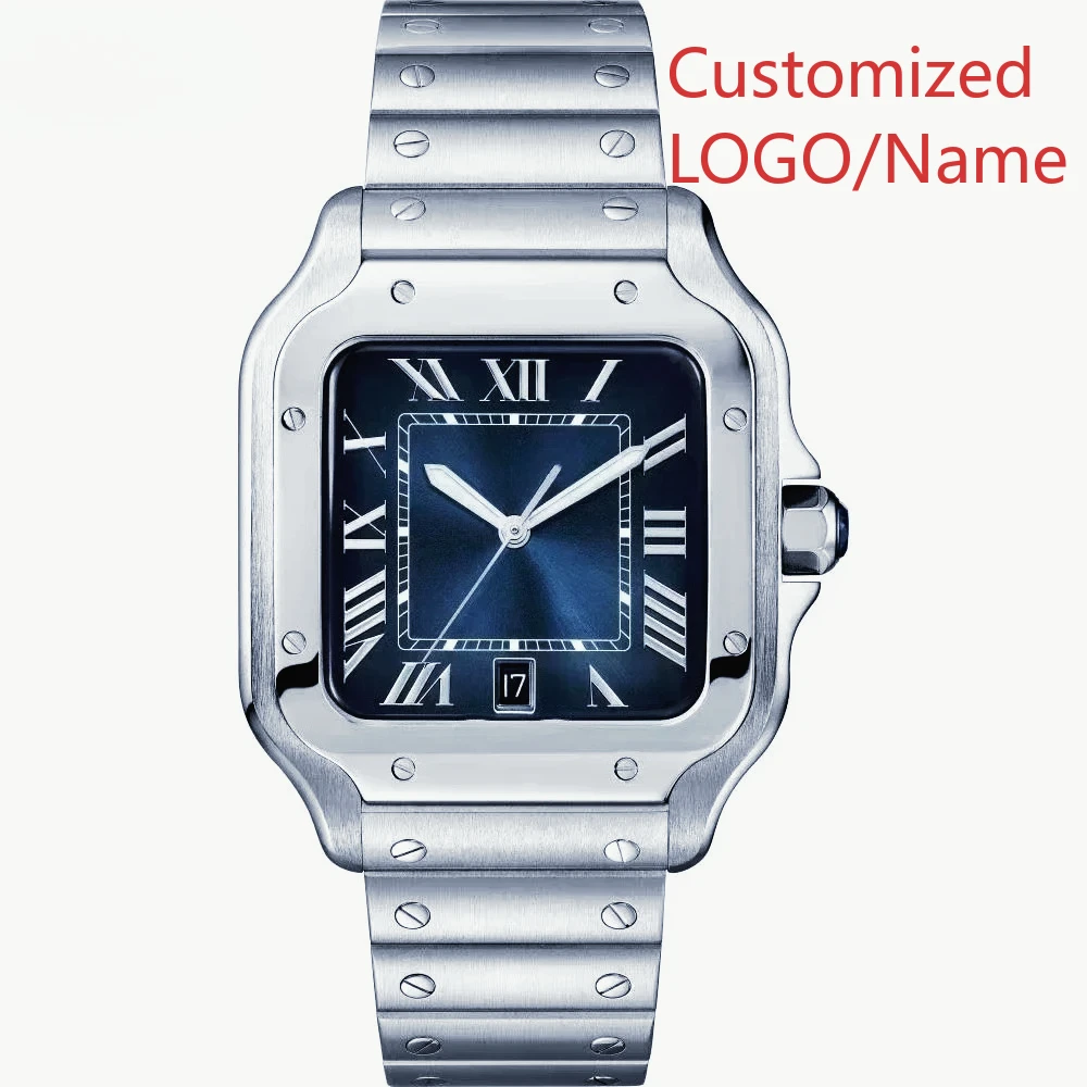 A11 Store Customized Watch  35mm 40mm Men's Women Automatic Mechanical Watch 904L Stainless Steel White Black Square Luminous
