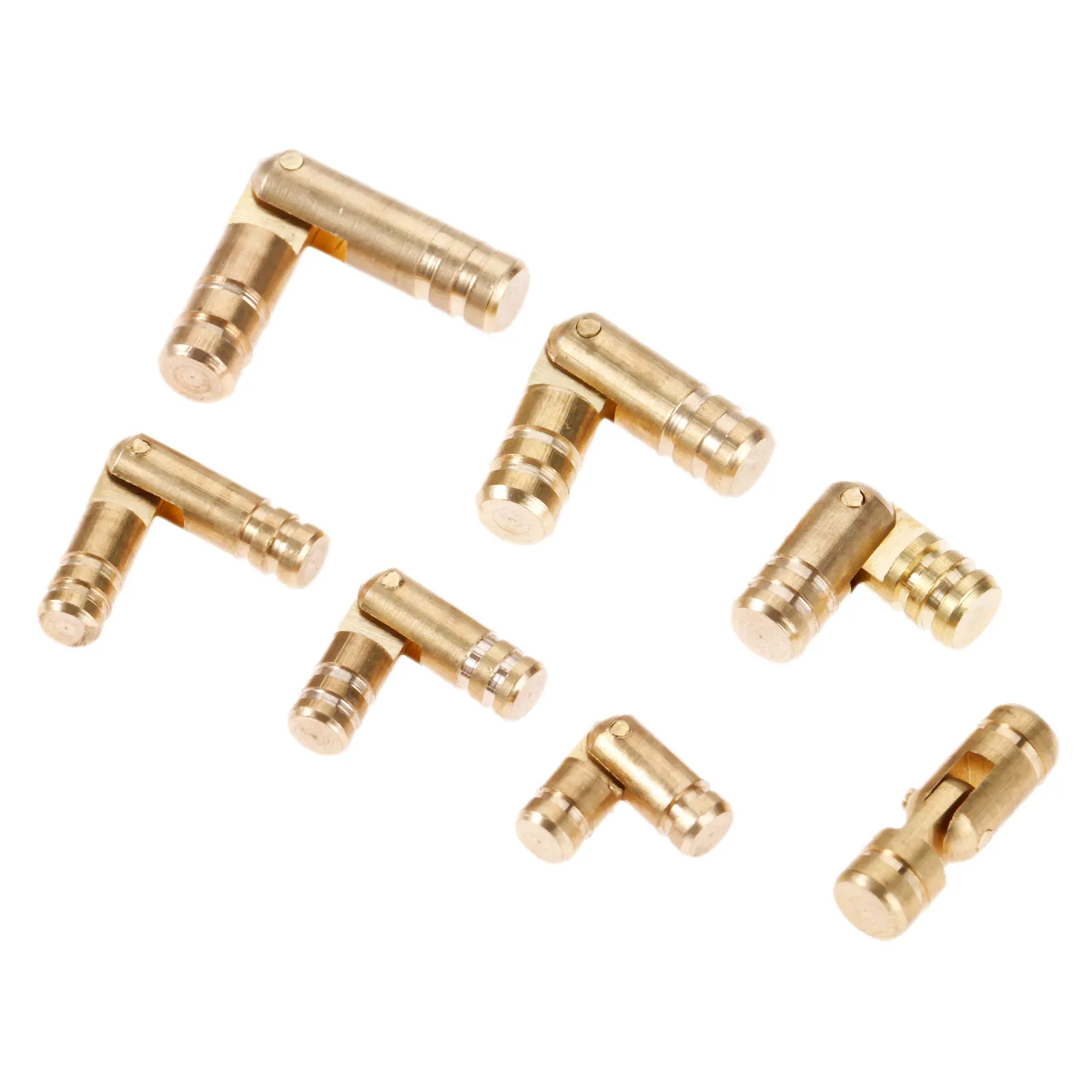 4Pcs Copper Invisible Concealed Barrel Hinge Jewelry Wood Boxes Cabinet Small Cases Miniature Barrel Hinges 4*15mm/5*19mm/5*30mm
