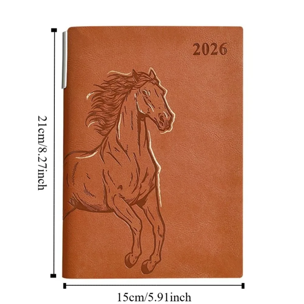 365 يومًا في اليوم 2026 جدول المفكرة سنة الحصان سميكة a5 جدول التخطيط دفتر صفحة واحدة كتاب الخطة