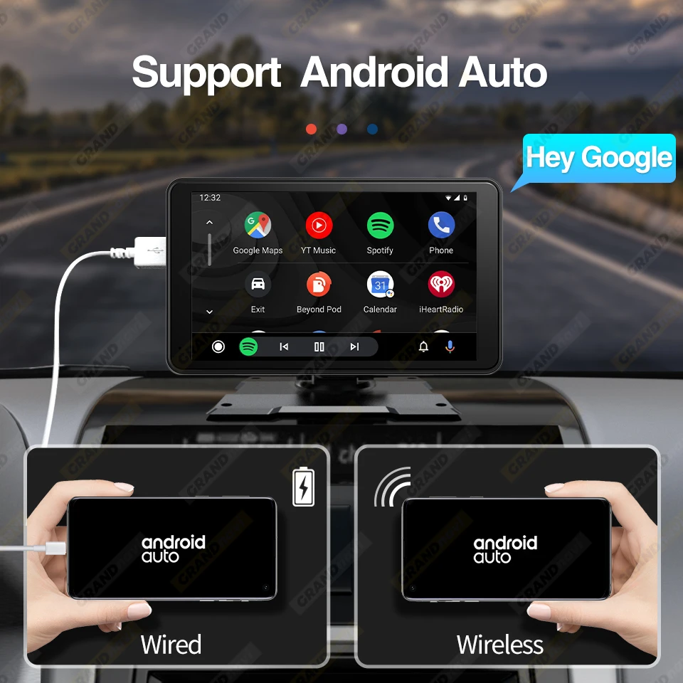 Universal 7inch Car Radio Multimedia Video Player Wireless CarPlay Android Auto Rearview Touch Screen For VW Nissan Toyota Car