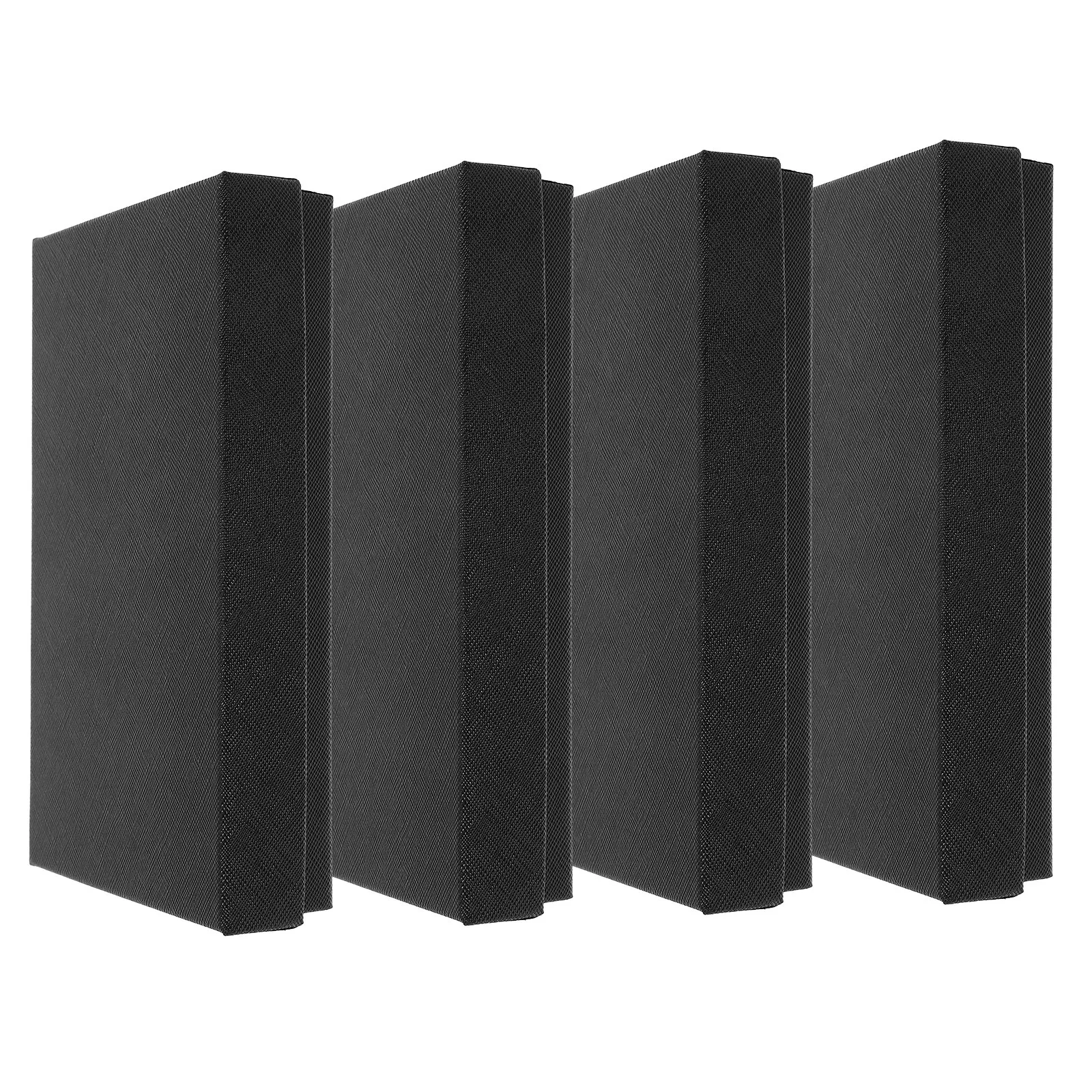 

4Pcs Elegant Black Cardboard Jewelry Packaging Box with Lid for Rings Necklaces Pendants Party Favors Keepsake Storage Small