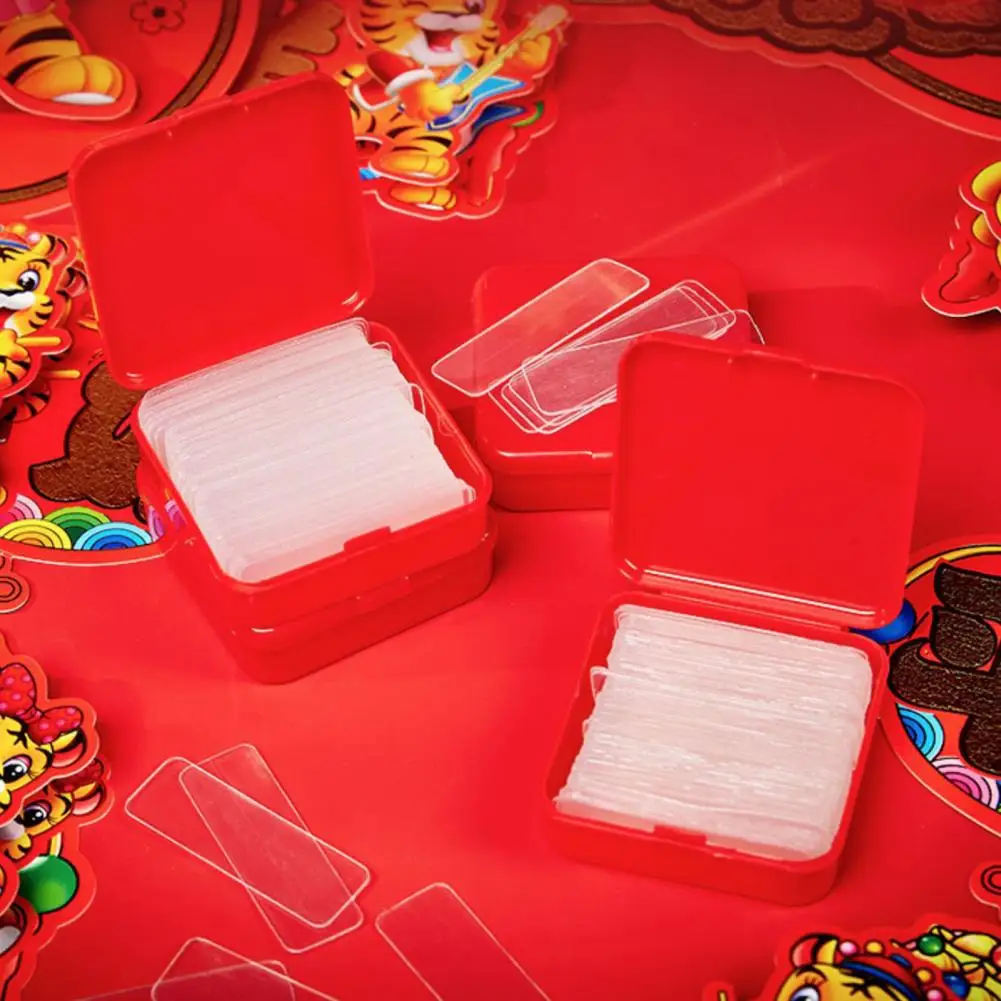 3 Boxes 60Pcs/Box Double-Sided Tape Each Clear Adhesive Rectangle Sticker Pad Mini Strong Adhesion Sticker Multi-purpose Tape