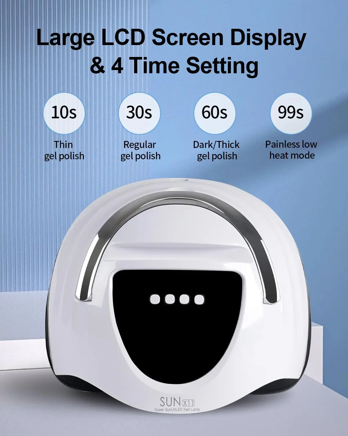 288W UV/LEDネイルランプ、スマートセンサー搭載、63個のLEDビーズ、4つのタイマー設定、サロン＆家庭用ポータブルジェルネイルドライヤー