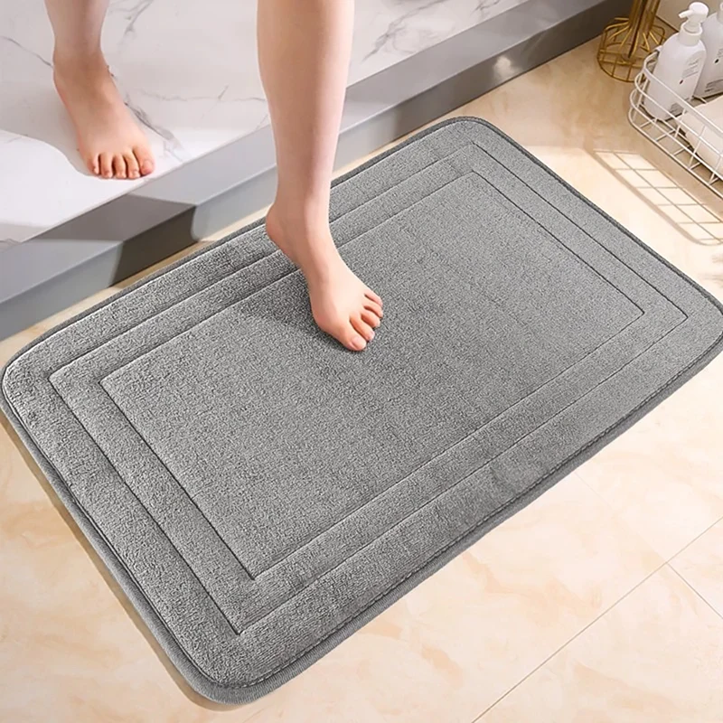 Bath Mat Non-Slip Bathroom Rug Mat Soft Absorbent Bath Mat Machine Washable Bathroom Shower Door Floor Mat Carpet for Tub,Room