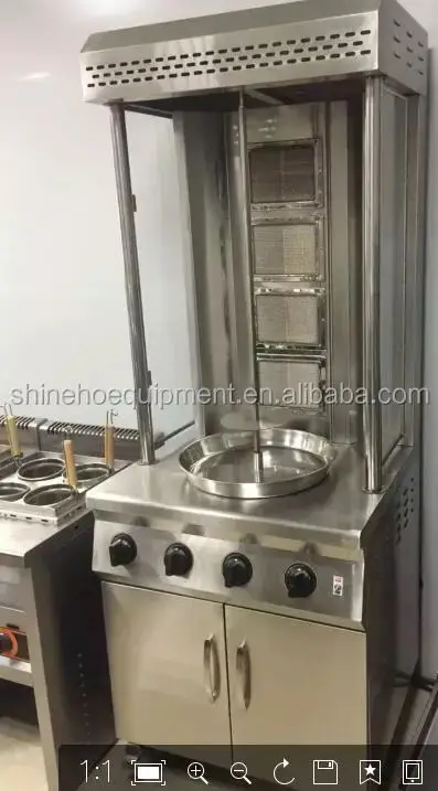 Shineho Strong Durability Automatic Barbecue Grill Machine Shawarma Machine Roller Grill Shawarma Doner Kebab Machine With CE