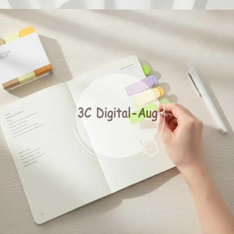 180Pcs/Book Sticky Notes 3 Color Writeable Adhesive Tabs for Student Study Office Work Organization