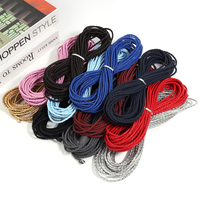 10Yards 3mm Colorful Braided Round PU Leather Cord String Rope for Decoration DIY Handicrafts Making Supplies Rope String