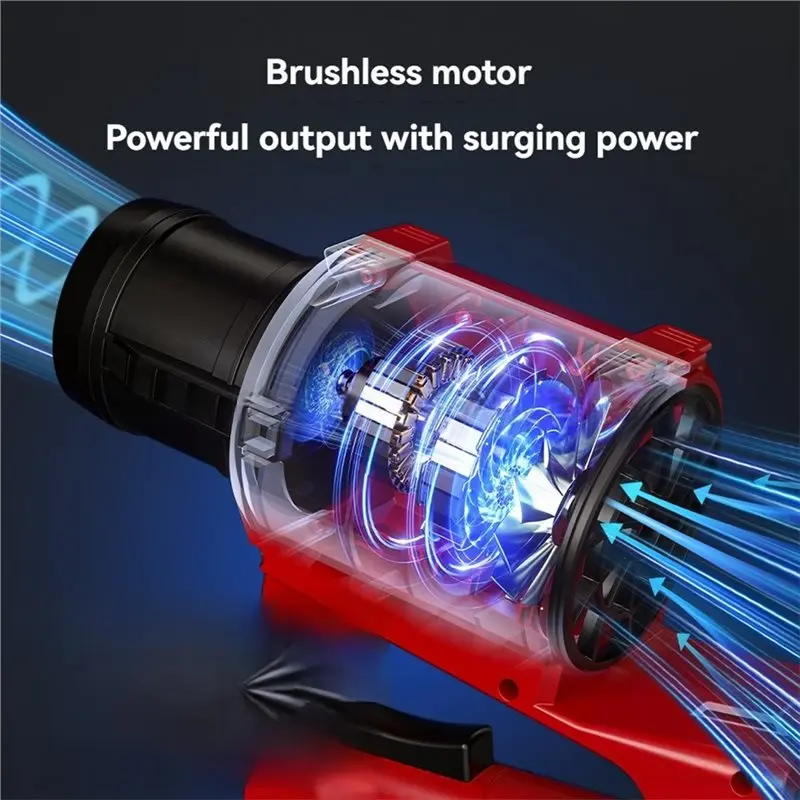 HAKSINKY Electric Handheld Blower for Makita/Milwaukee/Bosch 18/20V Batteries Cordless Turbine Fan for Clearing Snow From Patios
