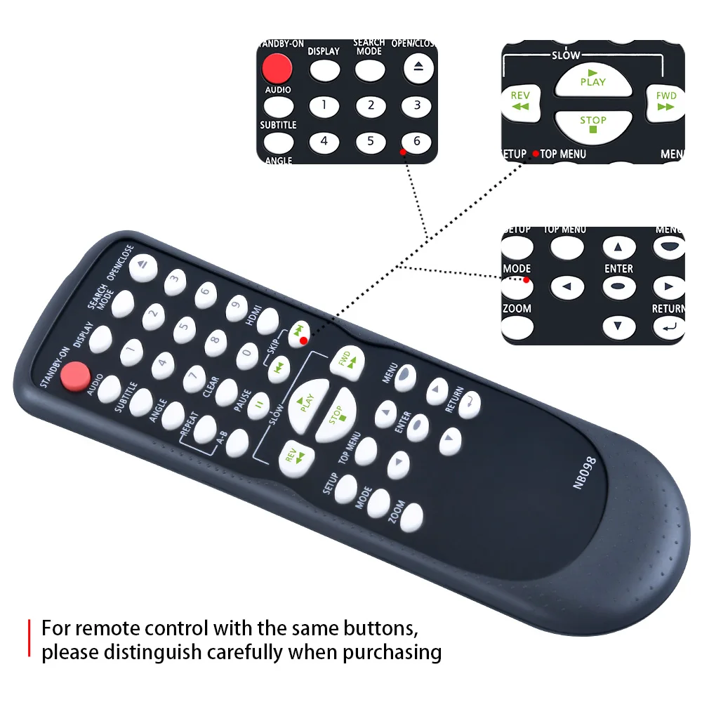 جهاز التحكم عن بعد NB098 NB098UD لمشغل أقراص مضغوطة DVD Magnavox MDV3000/F7 MDV3000