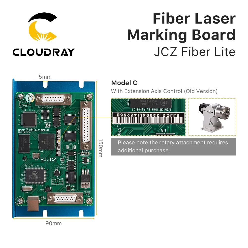 Cloudray-controlador de máquina de marcado láser BJJCZ, JCZ-LMCV4 de tarjeta Original Ezcad para máquina de marcado de fibra de 1064nm, IPG Raycus