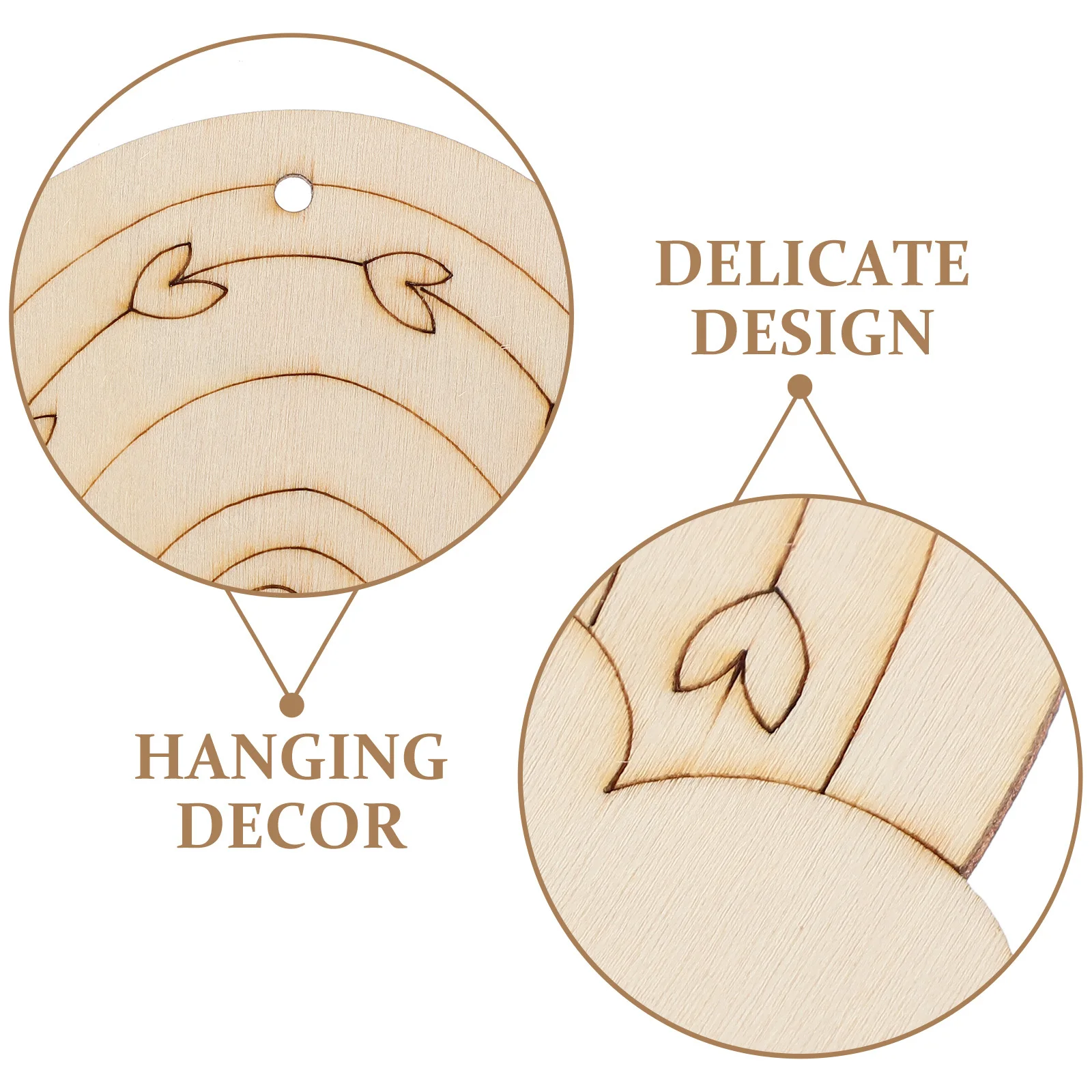 

1Set DIY Wind Chime Set Natural Wood Material Unpainted Craft for Home Garden Party Decor Hanging Wind Chimes Outdoor Use