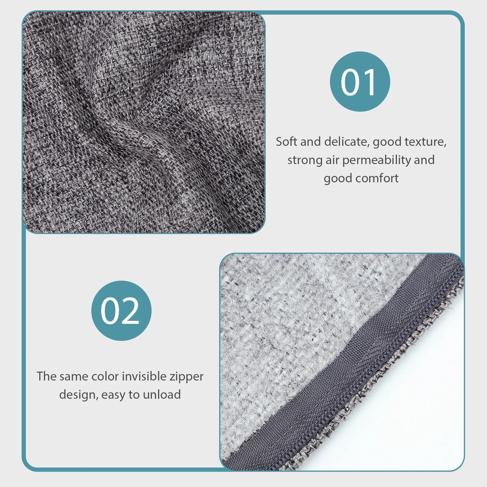 

2Pcs Decorative Pillow Covers Comfortable Sofa Pillowcase for Living Room Coffee Shop Home Modern Reusable Design