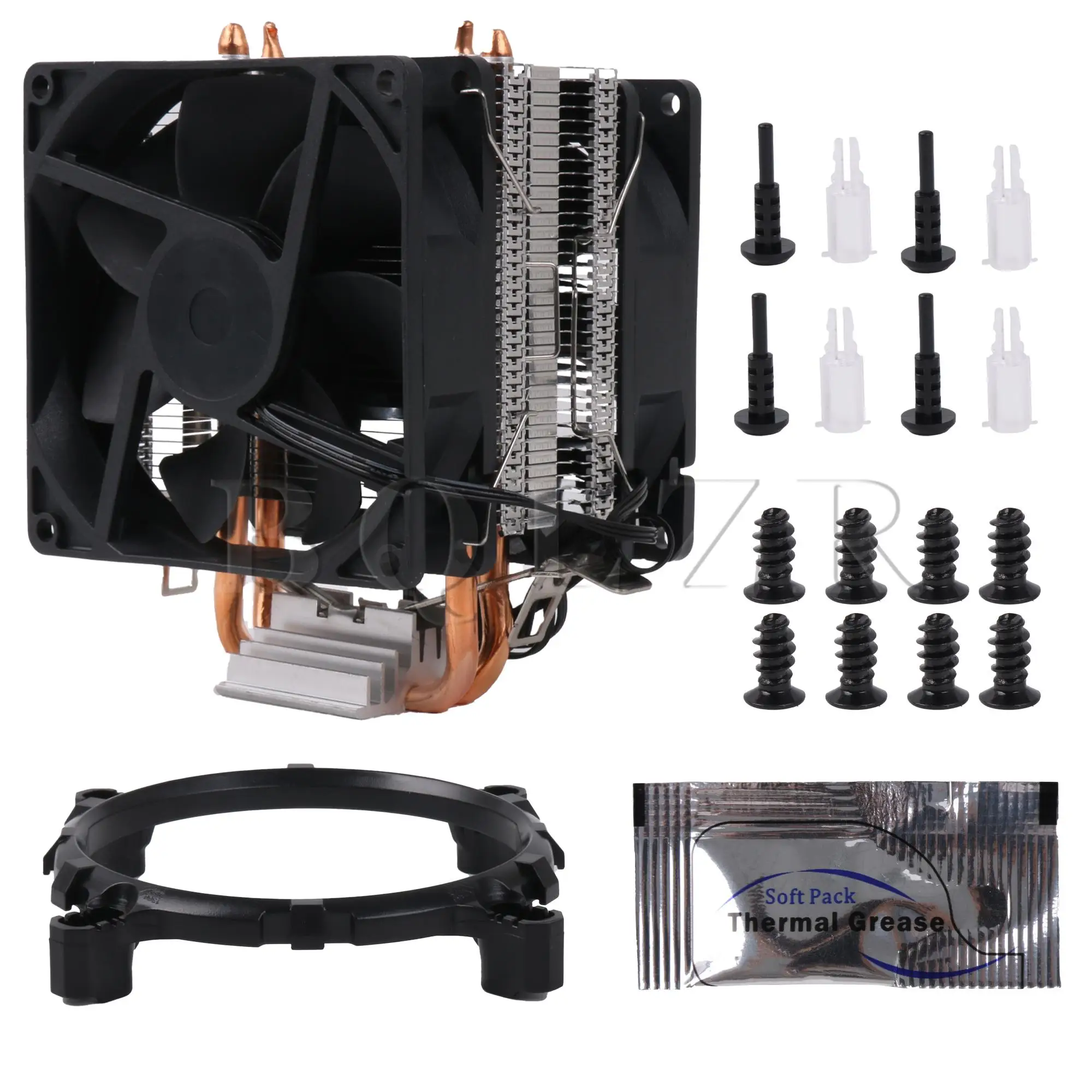 BQLZR 12V 2000RPM Desktop Computer Copper Tube Fan 20dBA 3-Pin 66 CFM Cooler