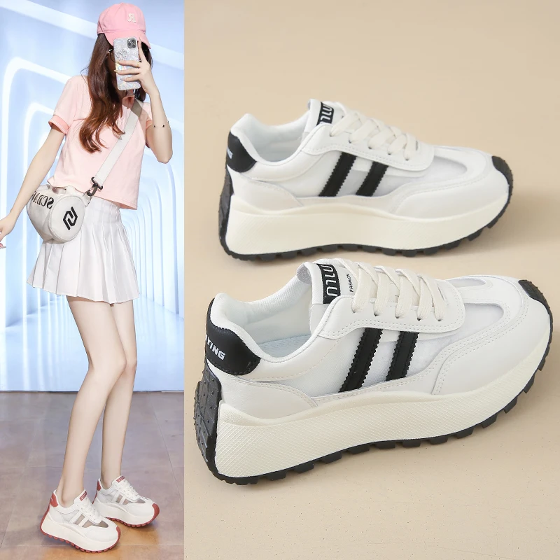 

Comfortable Women's Summer Platform Sneakers 5.5CM Fashion Casual Walking Shoes for Women Non Slip Breathable Daily Wear