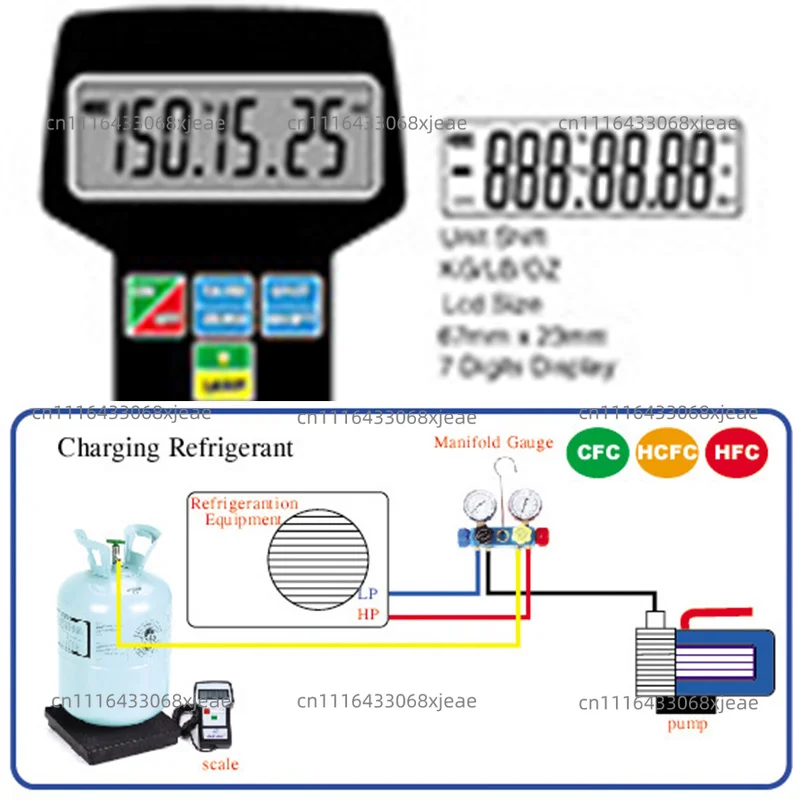 Refrigerant Filling Scale High-precision Portable Refrigerant