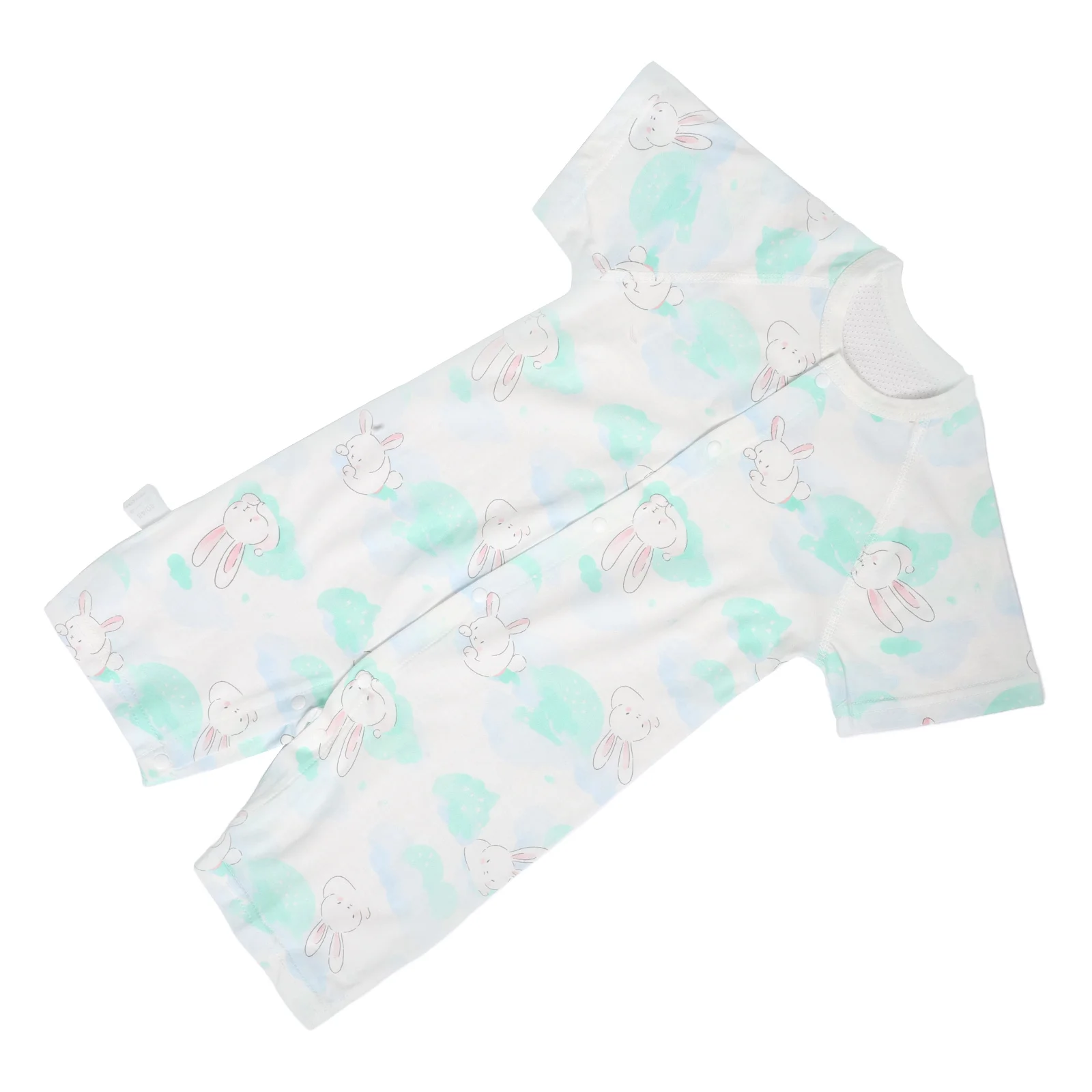 

Rabbit Pattern Baby Boy Girl Button Romper Jumpsuit Cotton Short Sleeve Lightweight Sack Bodysuit Toddler Newborn