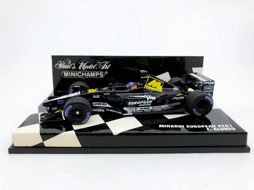 Minichamps 1:43 F1 PS01 2001 Fernando Alonso Simulation Limited Edition Resin Metal Static Car Model Toy Gift