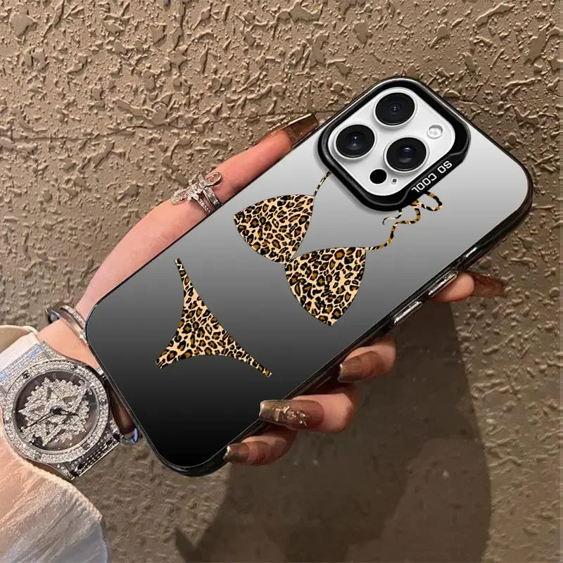 

Leopard print set phone case suitable for iPhone 16 15 14 13 12 11 Pro/Max/Plus, shockproof back cover, anti fingerprint