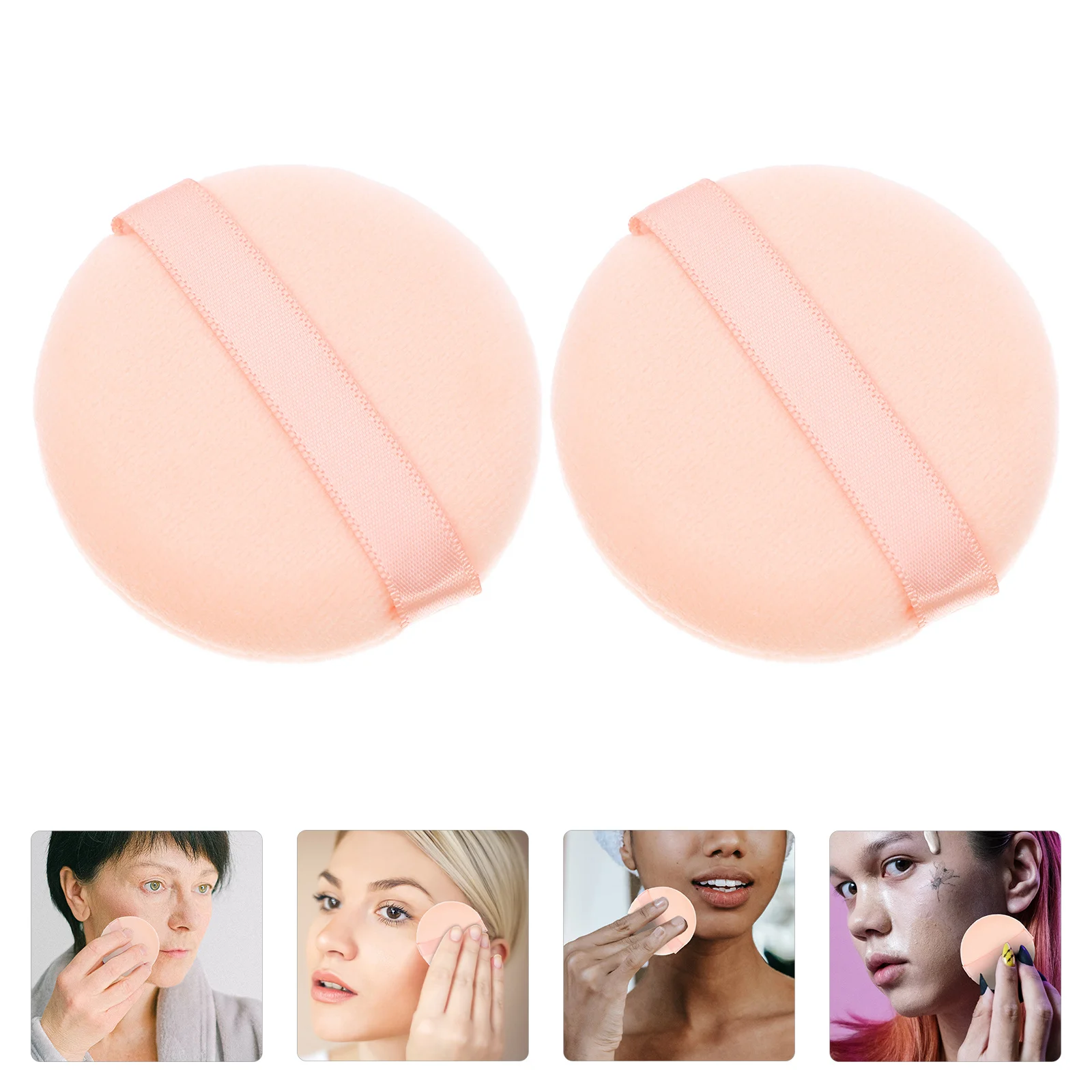 

16Pcs Cotton Powder Puff Loose Makeup Applicator Soft Non-Shedding Face Pads for Setting Powder Foundation Beauty Tools