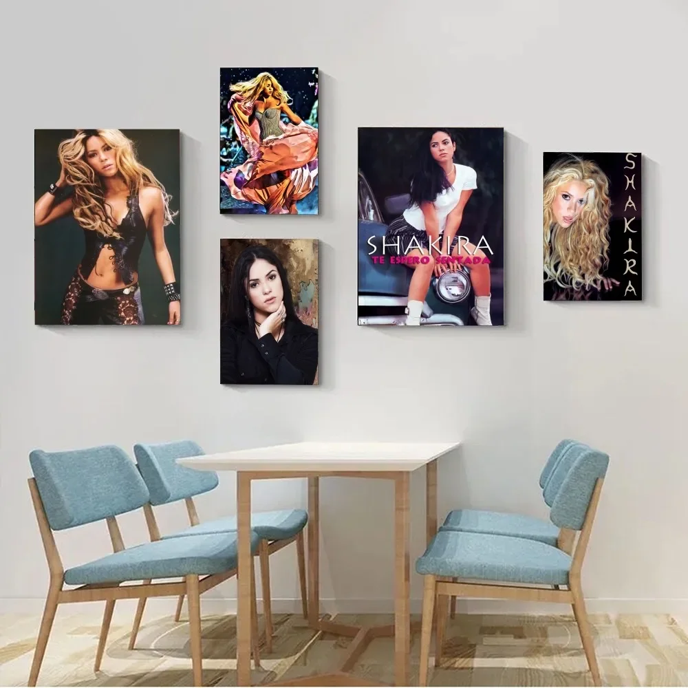 Custom Shakira Canvas Silk Poster No Framed Poster Kraft Club Bar Paper Vintage Poster Wall Art Painting Bedroom Study Stickers