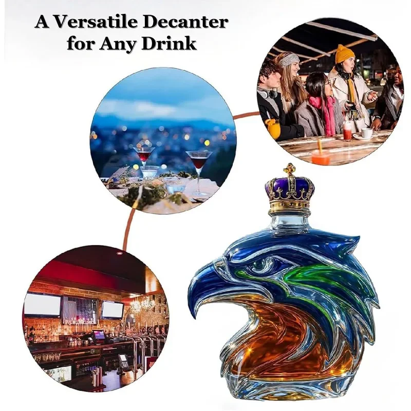 NEW The Seahawk Whisky Bottle 300ml Seattle Limited Edition Souvenir Bottle Figure Home Bar Decor Statue Collection Fans Gift