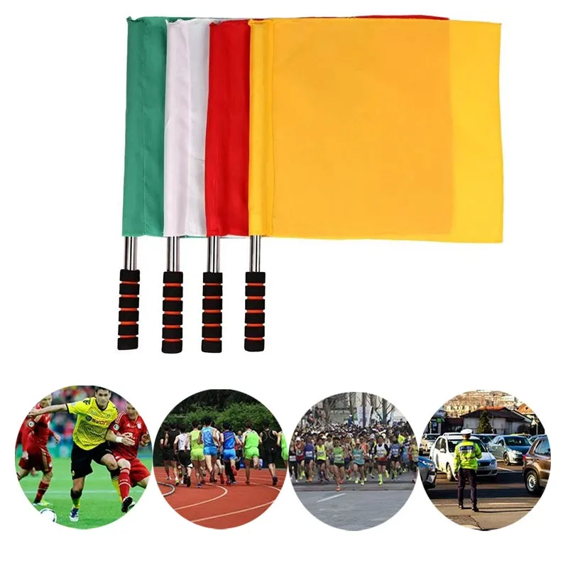 

Linesman Flag Sport Soccer Referee Track Field Competition Signal Flag Command Football Training Competition Fair Play Sports