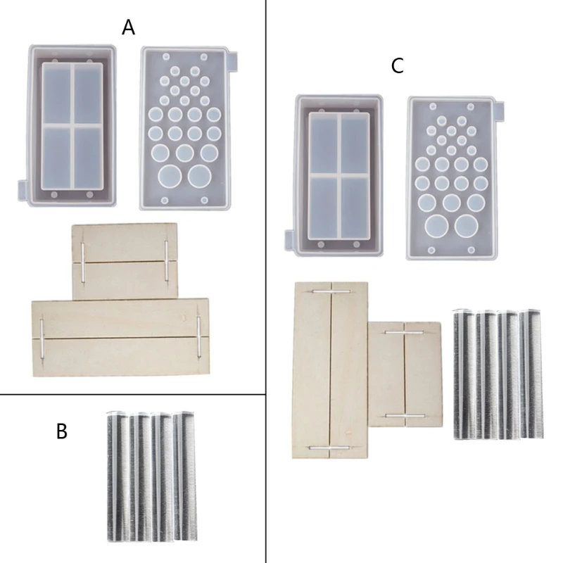 

Makeup Brush Holder Resin-Molds Silicone-Molds for Epoxy Resin Casting DIY Mold for Xmas Gift Shaped Toy Making