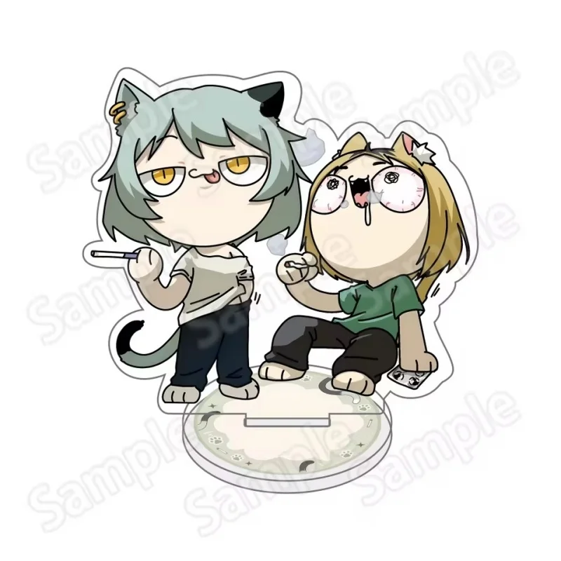 Fans Gifts New Style Anime Yani Neko 10CM Acrylic Standing Sign Board Keychain Yani Neko,Al Neko,Yaku Neko Toys Room Decorat