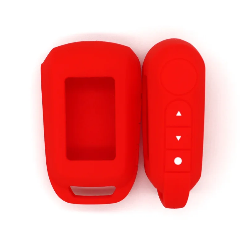 Simple Style Silicone Cover for Alarm Model A92 A94 Car LCD Key Case Functional Protection Smooth Texture Black Red Green Blue